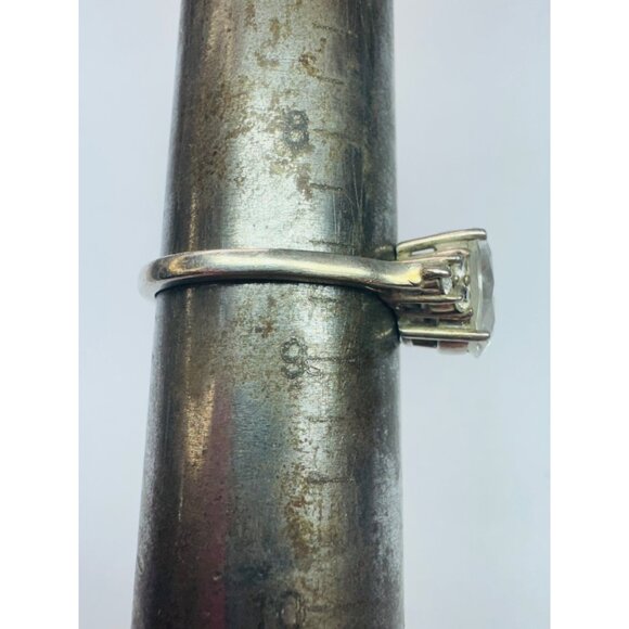 Vintage Sterling Silver 925 Ring Oval CZ & Accent Stones Size 8.5 3.7g Estate - Picture 9 of 11